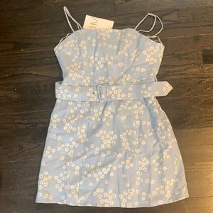Zara Light Blue Floral Dress